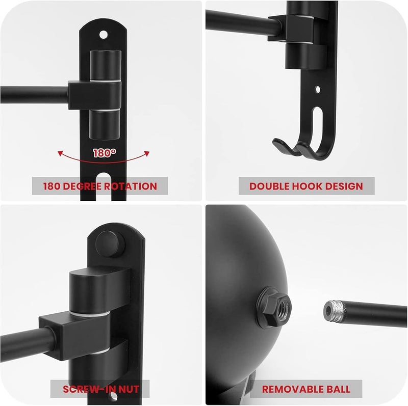 LIFXIZE Helmet Hanger Wall Mount 180° Swivel Helmet Holder for Motorcycle Bike Racing Outerwear Sports Gear - Image 4